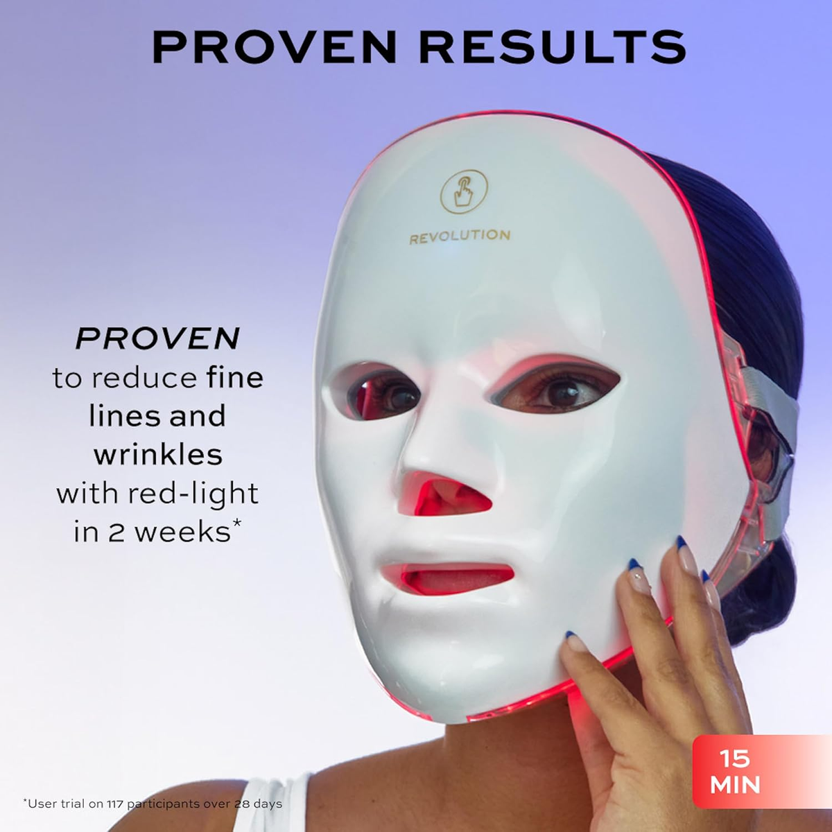 Miracle LED Face Mask, Red & Blue Skincare Light Therapy, 90 Bulbs, Anti-Ageing & Improves Skin Texture, for Radiant Glowing Skin