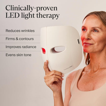 Mask by Therabody - LED Light Therapy Skincare Face Mask with Vibrating Massage - Blue & Red Light Therapy and Facial Massager for Wrinkles, Skin Tightening & Dark Spots - FSA Eligible