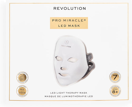 Miracle LED Face Mask, Red & Blue Skincare Light Therapy, 90 Bulbs, Anti-Ageing & Improves Skin Texture, for Radiant Glowing Skin